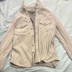Express Light Gray Utility Jacket